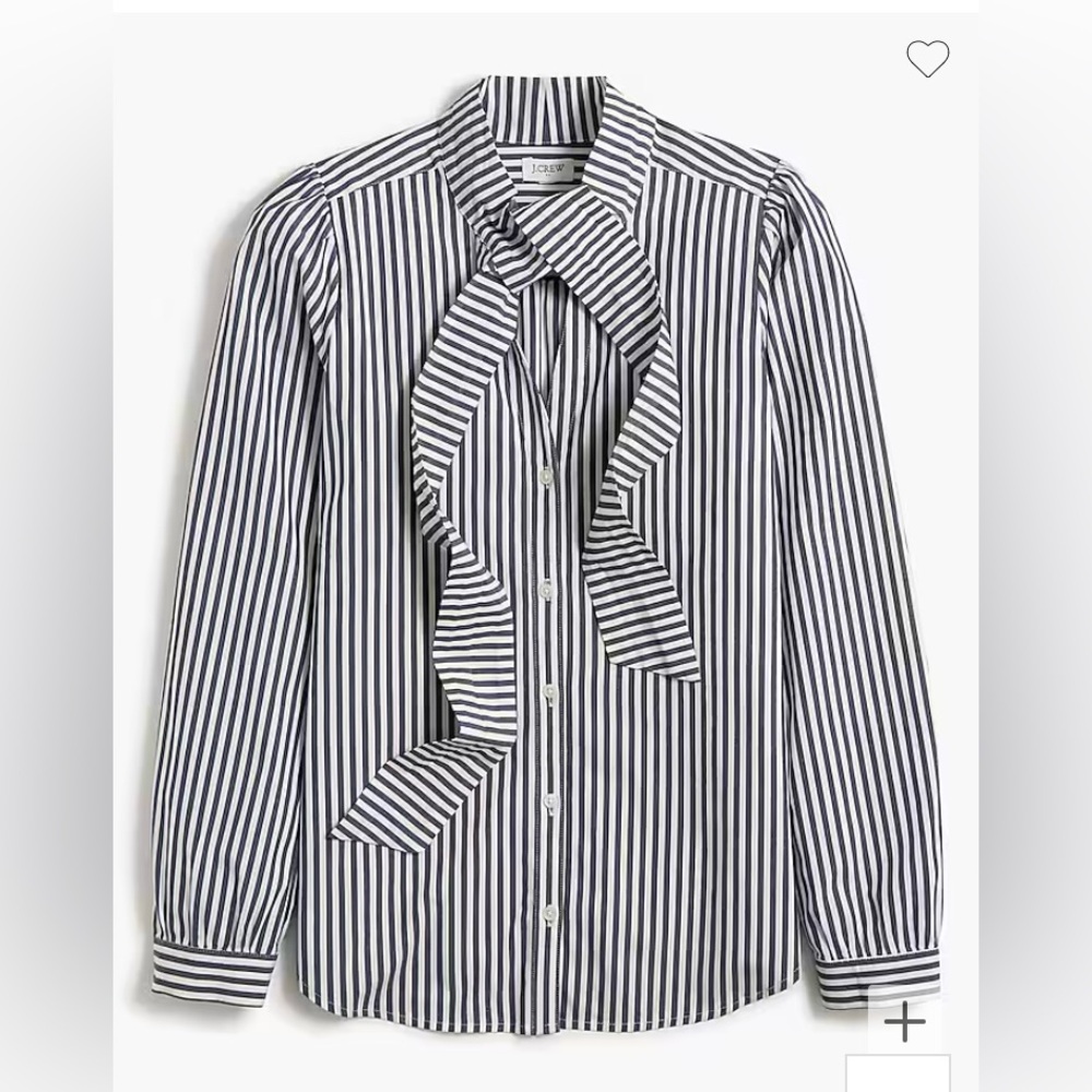 J Crew Striped Black and White Women's Top